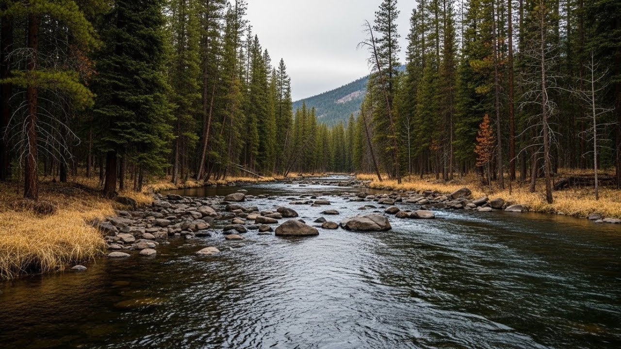 Gentle River in Forest 🌿🌊 Calm Nature Ambience for Meditation and Relaxation #2781