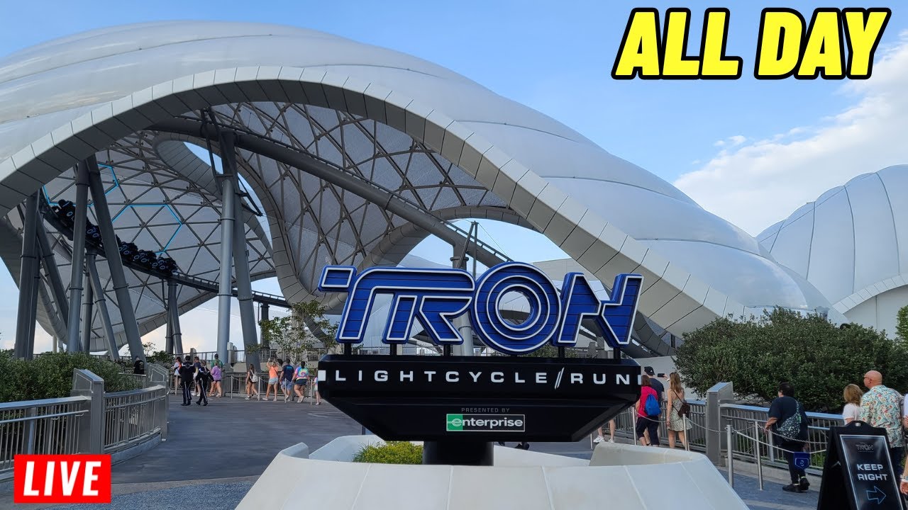 🔴LIVE: All Day Tron Lightcycle at Magic Kingdom Tuesday Walt Disney World 10/21/2025