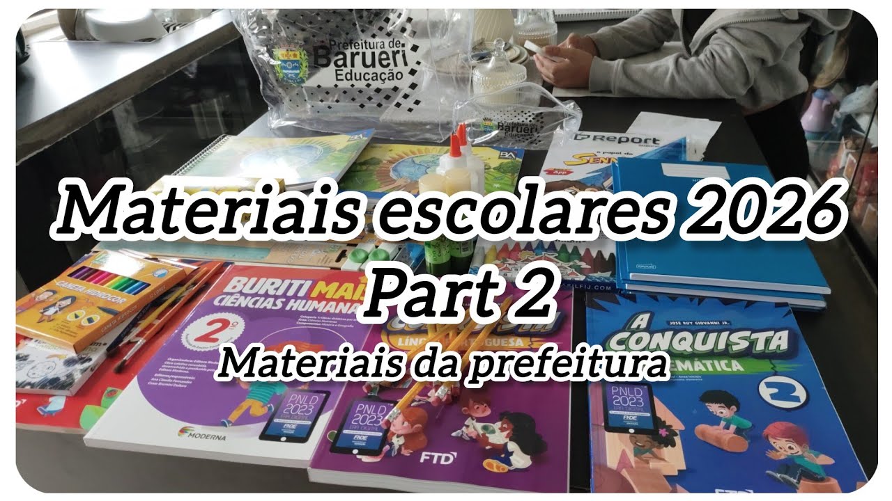 🔴 Materiais entregues na escola #recebimentodematerias #escola #escolapública 