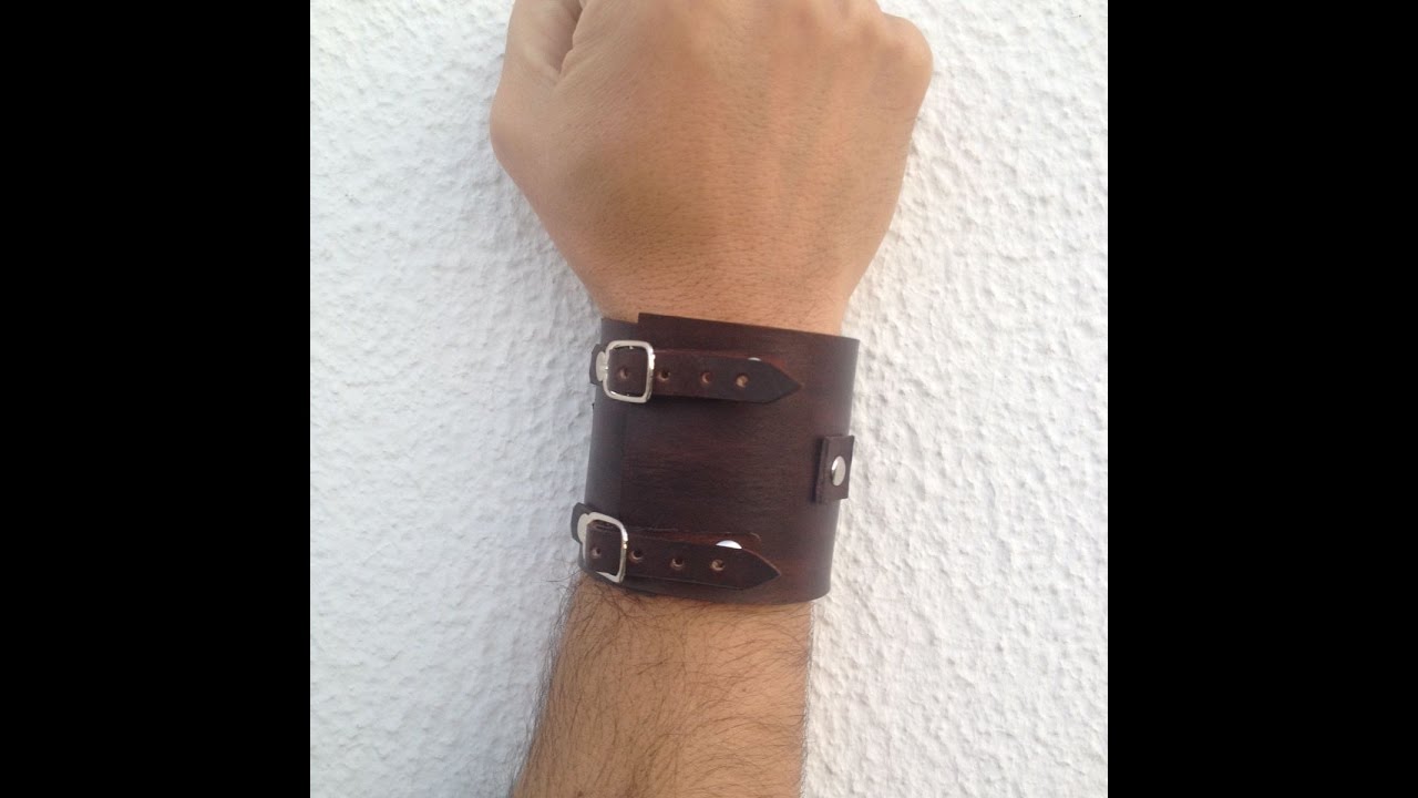 How to make a leather bracelet/step by step/how i make mine