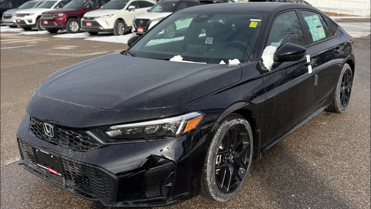 See the 2025 Honda Civic Sport Hatchback in Black @ Brantford Honda - H28943 VIN: 19XFL2H82SE400322