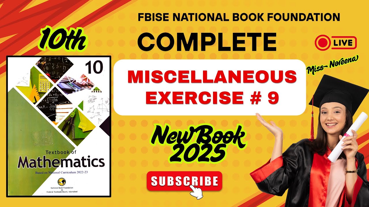 Class 10 Maths Miscellaneous Exercise 9 - New Book NBF - Federal Board - Review Exercise 9 Class 10
