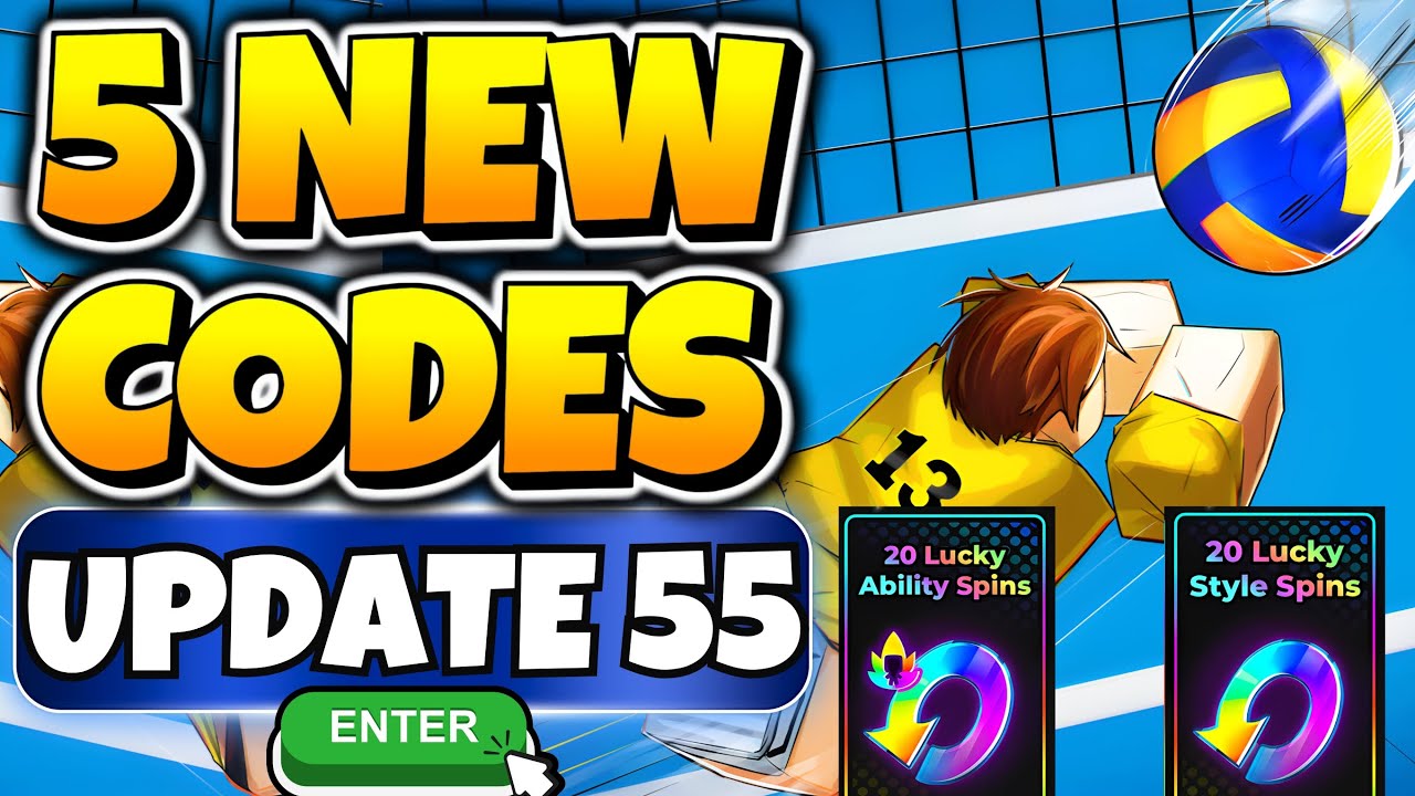 *5 NEW* ALL WORKING UPDATE 55 CODES FOR VOLLEYBALL LEGENDS ROBLOX IN JANUARY 2026 | ROBLOX VBL CODES