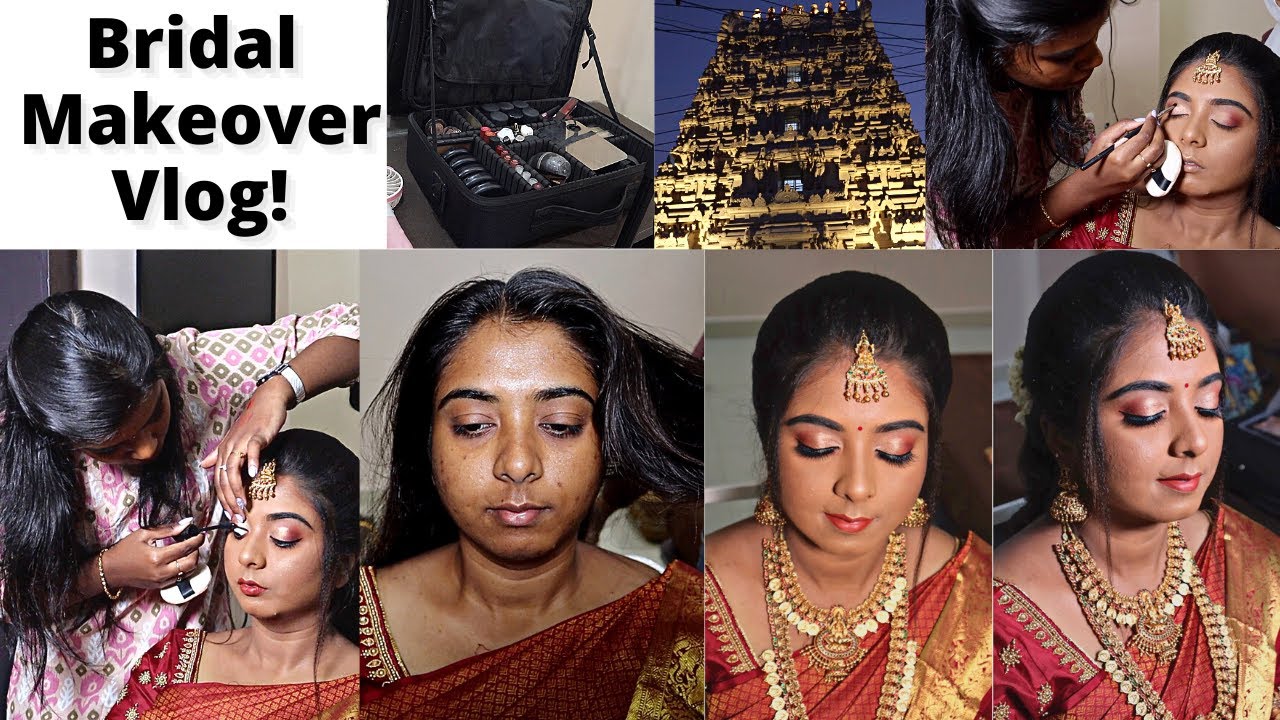 Dusky Skin Muhurtham Bridal Makeup Vlog 😍 Kanchipuram polam 😢 தமிழில் || Mable Aarthi 😍