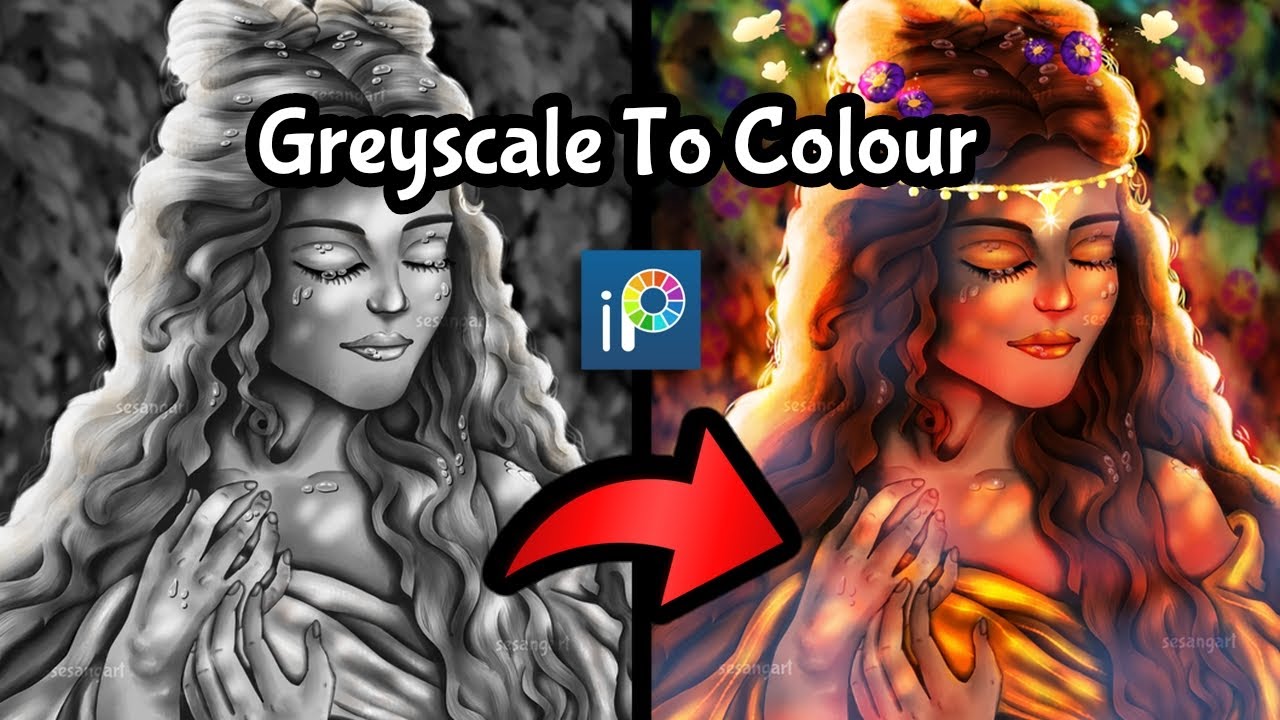 Fantasy Portrait Painting On Ibispaint: From Greyscale To Colour Technique