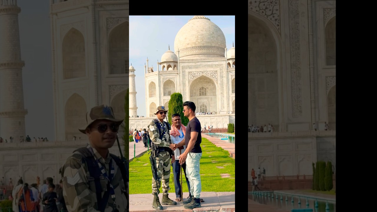 ❤️Agra me 😍‼️ #rajatfauji #tajmahal #love #fans #police #like #fyp#ssb #viral #army #tour#agra#short