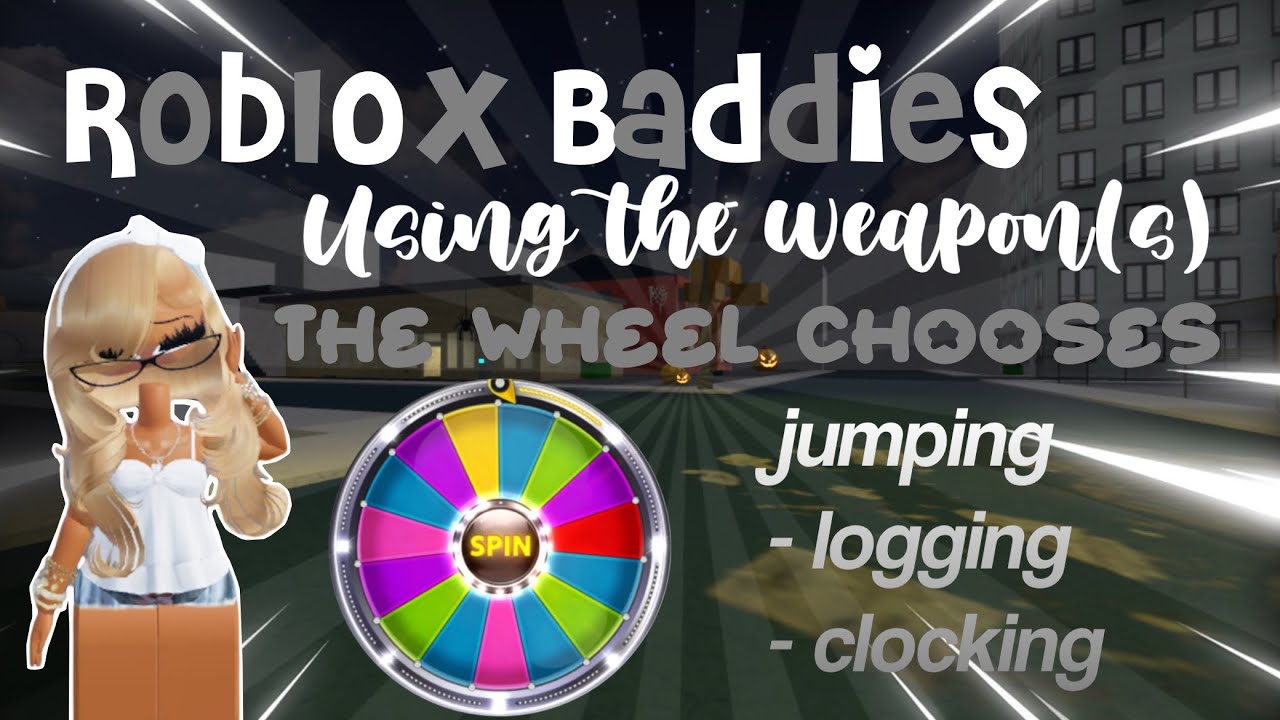 Использование оружия, которое колесо выбирает для меня в ROBLOX Baddies