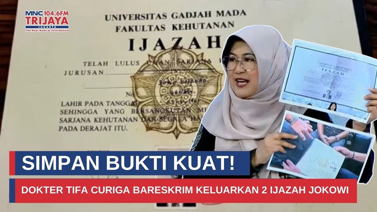 Simpan Bukti Kuat! Dokter Tifa Curiga Bareskrim Polri Keluarkan 2 Ijazah Berbeda Milik Joko Widodo?