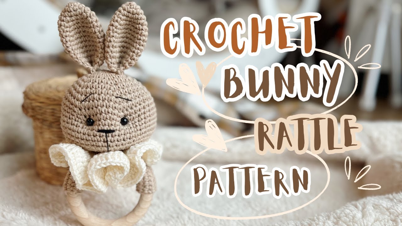 Crochet Bunny Pattern | How to make a bunny rattle | Baby bunny gift | rattle pattern