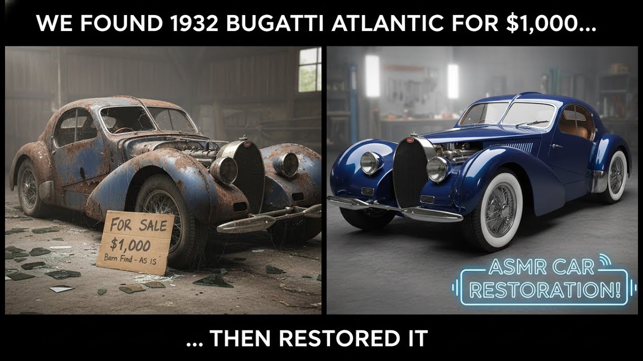 We Found 1932 Bugatti Atlantic for $1,000… Then Restored It | ASMR Car Restoration!