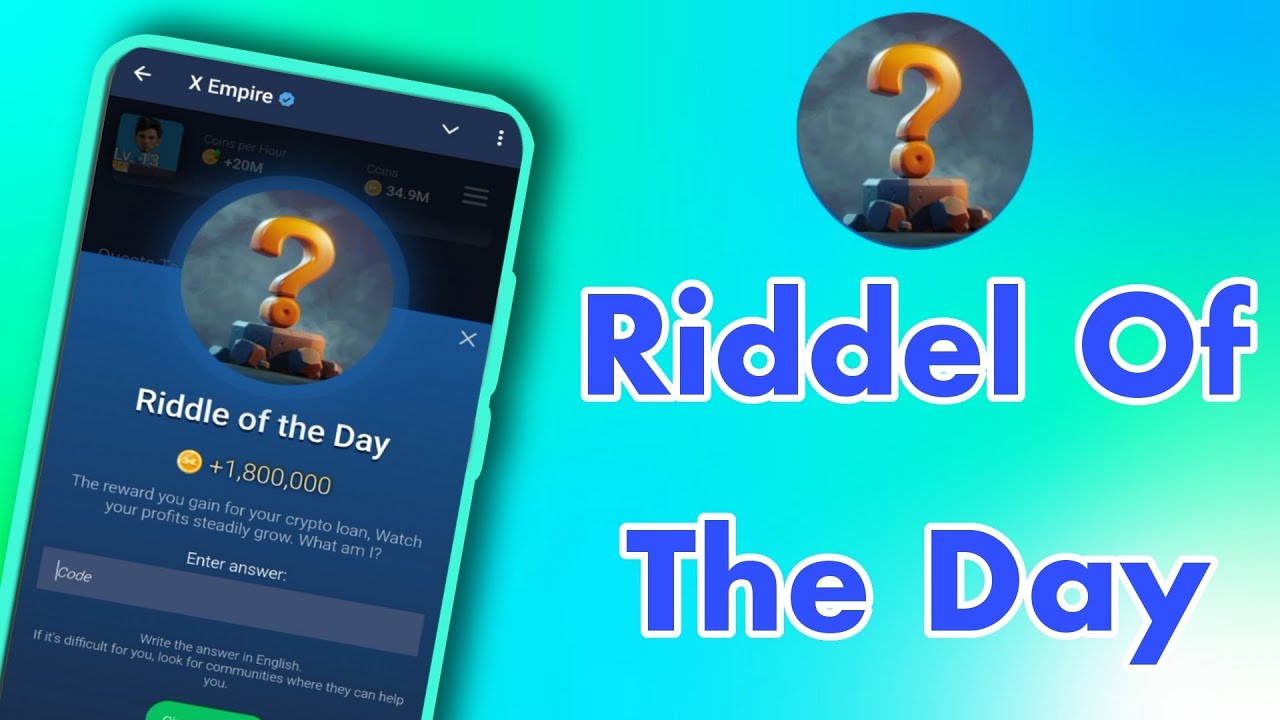Riddle Of The Day 27 September X Empire Code || Today Riddle Of The Day Code