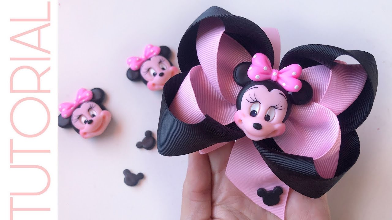 Laço Boutique Estilo Bapho - Laço Minnie - Fita n°9 - Ribbon Bow Hair