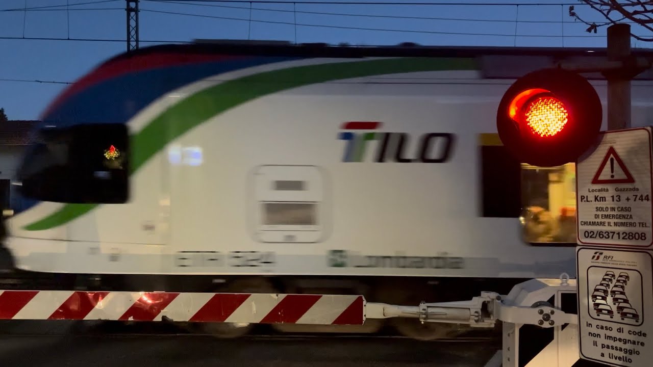 ARRIVA LA NOTTE… e il treno SVIZZERO prosegue la corsa verso IL CONFINE!! transito a GAZZADA (VA)