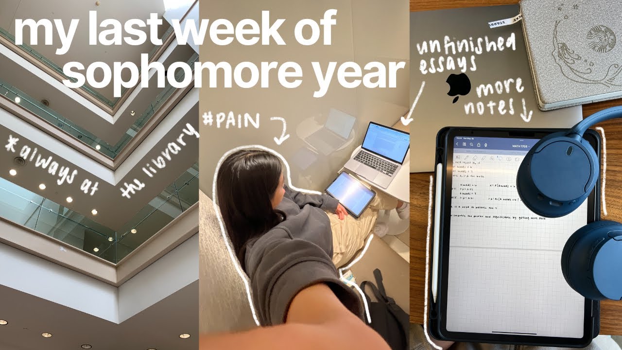 LAST WEEK OF CLASSES @ UCLA 📎💿 realistic uni week in my life, writing papers, studying at libraries