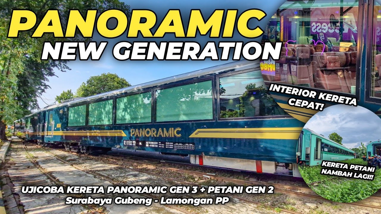 KERETA PANORAMIC TERBARU RASA KERETA CEPAT‼️Ujicoba 5 Kereta Panoramic + 4 Kereta Petani ke Lamongan