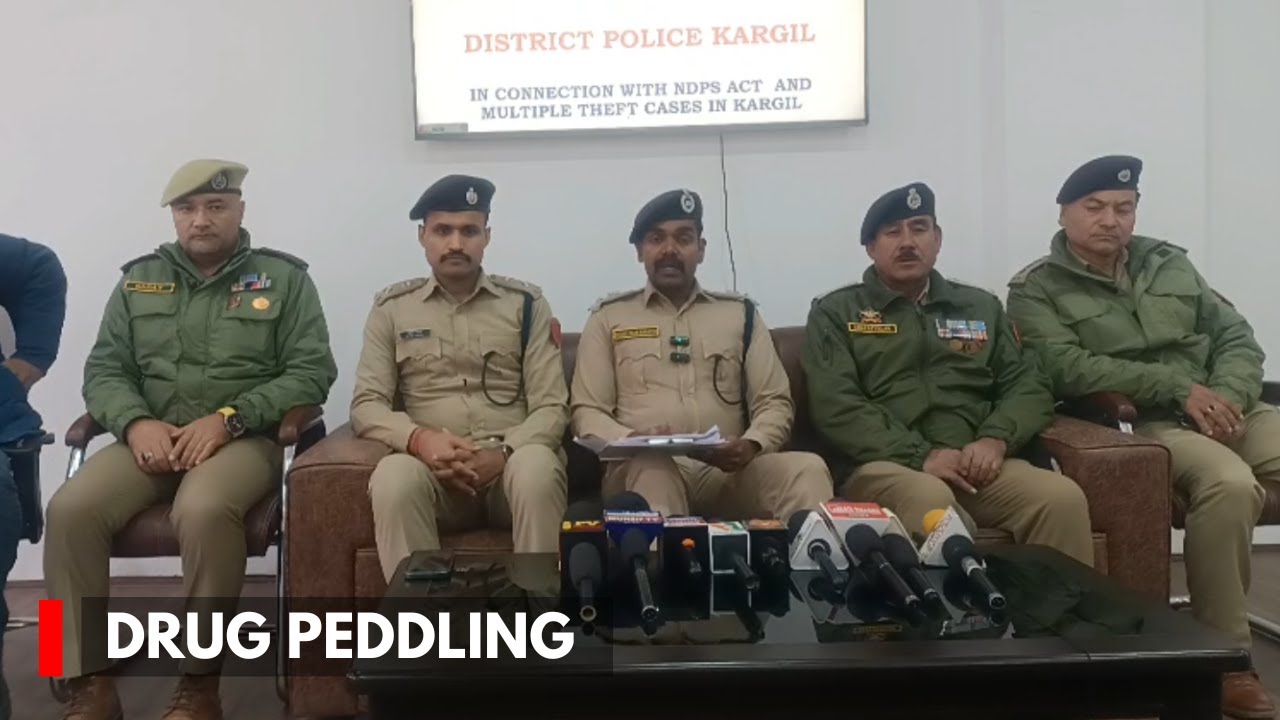 Kargil Police Solves Drug Peddling and Multiple Theft Cases