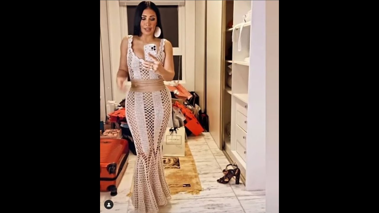 VESTIOD SIMARIA PARTE 2 FAZENDO O DECOTE~VESTIDO EM CROCHÊ~