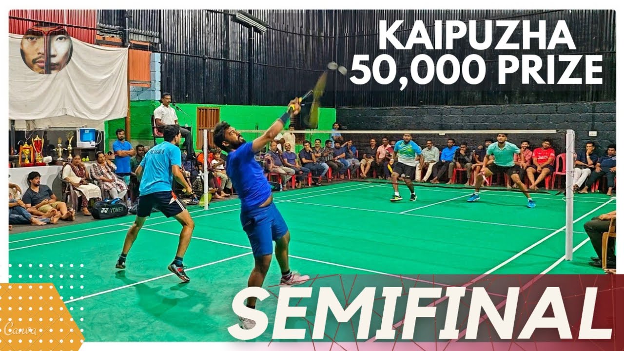 SARAVANAN/PURUSHOTTAM VS SHYAMPRASAD/ARUN GEORGE:10TH JOYES ALL KERALA BADMINTON TOURNAMENT KAIPUZHA