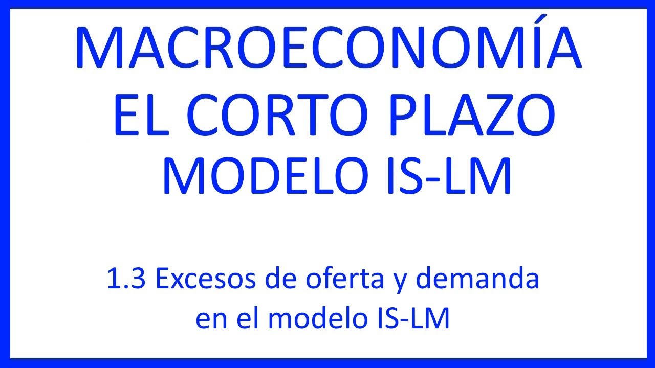 1.3 Excesos de oferta y demanda en el modelo IS-LM