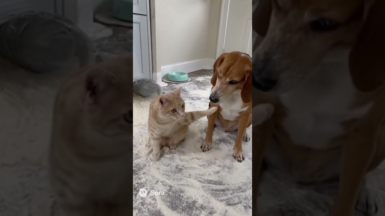 Cat Blames Dog for Kitchen Mess - Owner's Reaction is Hilarious! 😂