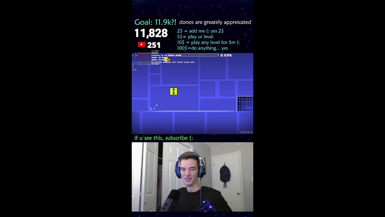 GD DEATHLINK stream (: SUB=COOL... donos are fire heheheh