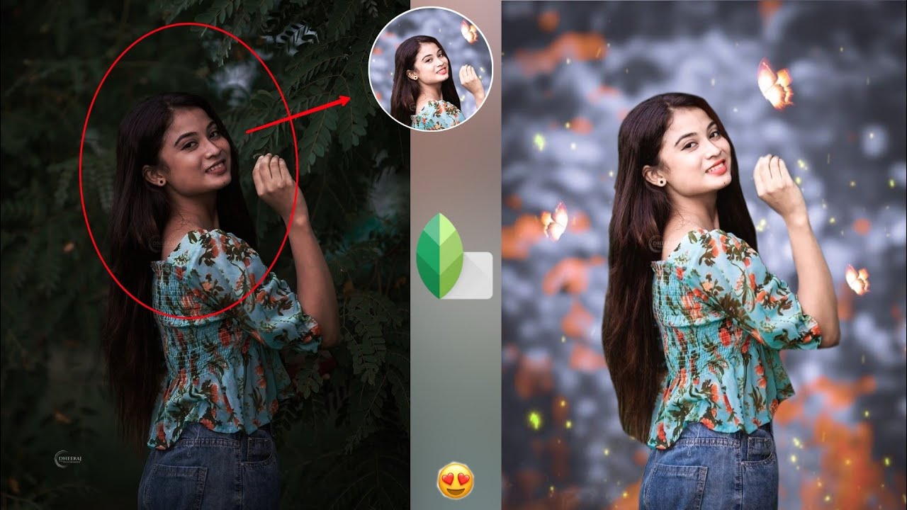 Snapseed Background change Photo Editing | Snapseed Butterfly Concept Photo Editing | HCN Editing