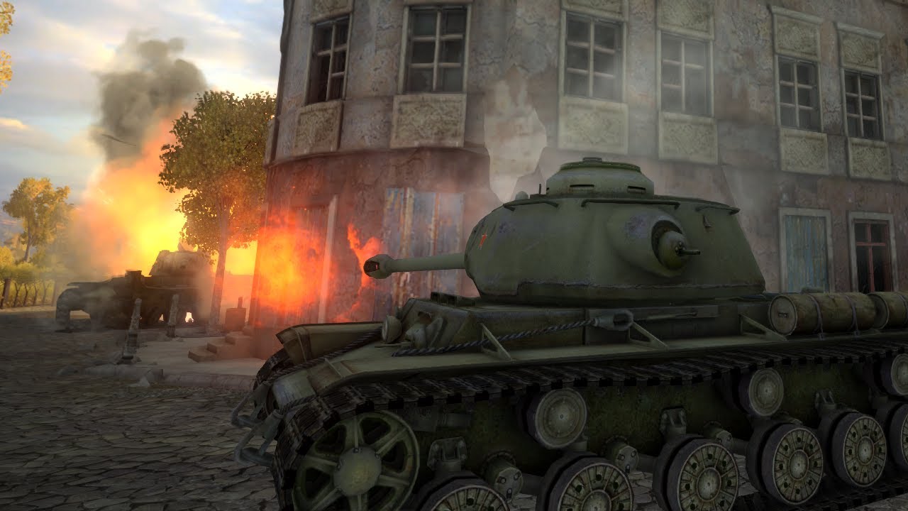 ◀World of Tanks - In Soviet Russia KV-1S Drives You