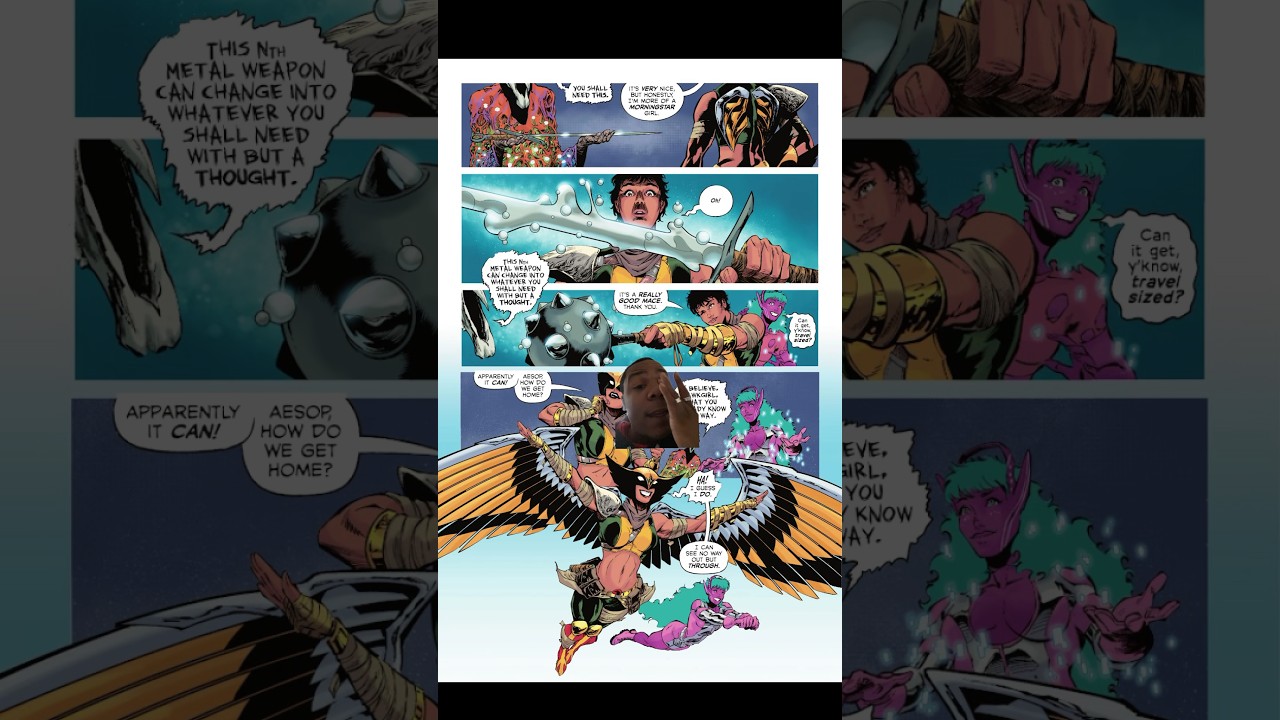 Hawkgirl&rsquo;s New Nth Metal Weapon She Just Got From The God Of Nth World #myllypedia #hawkgirl #dc