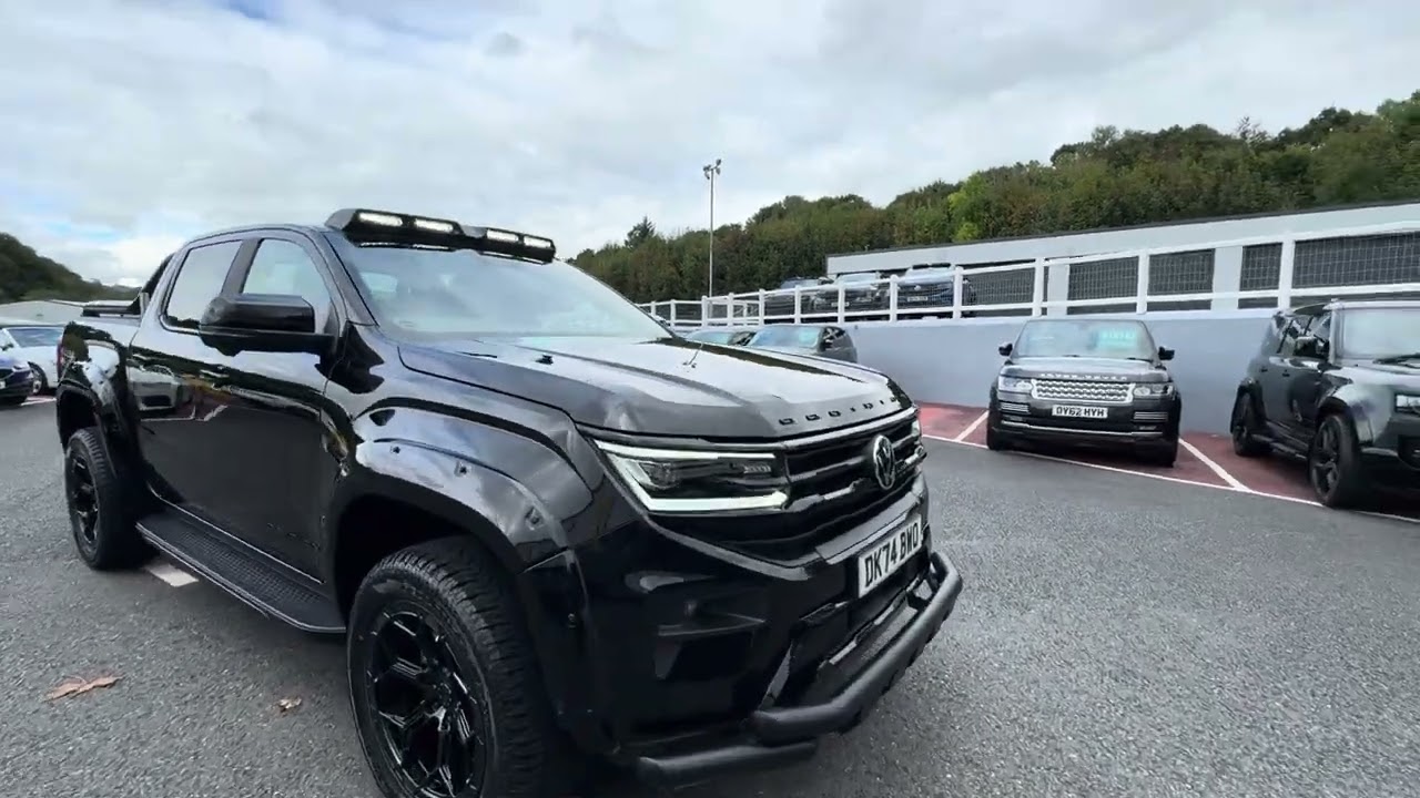 New 2024 VW AMAROK MOTION R OBSIDIAN Black Pick-Up delivery miles in stock for sale at Castle Motors