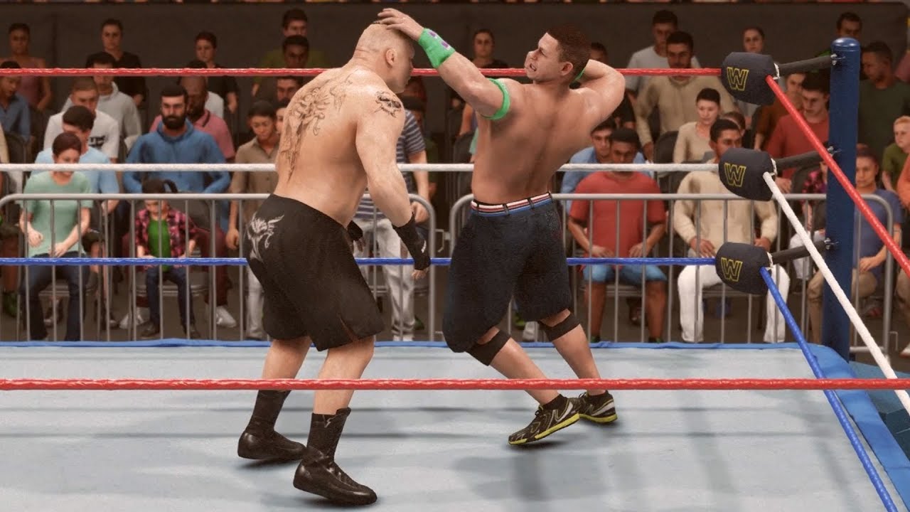 WWE 2K19 - John Cena vs Brock Lesnar - Extreme Rules Gameplay (PC HD) [1080p60FPS]