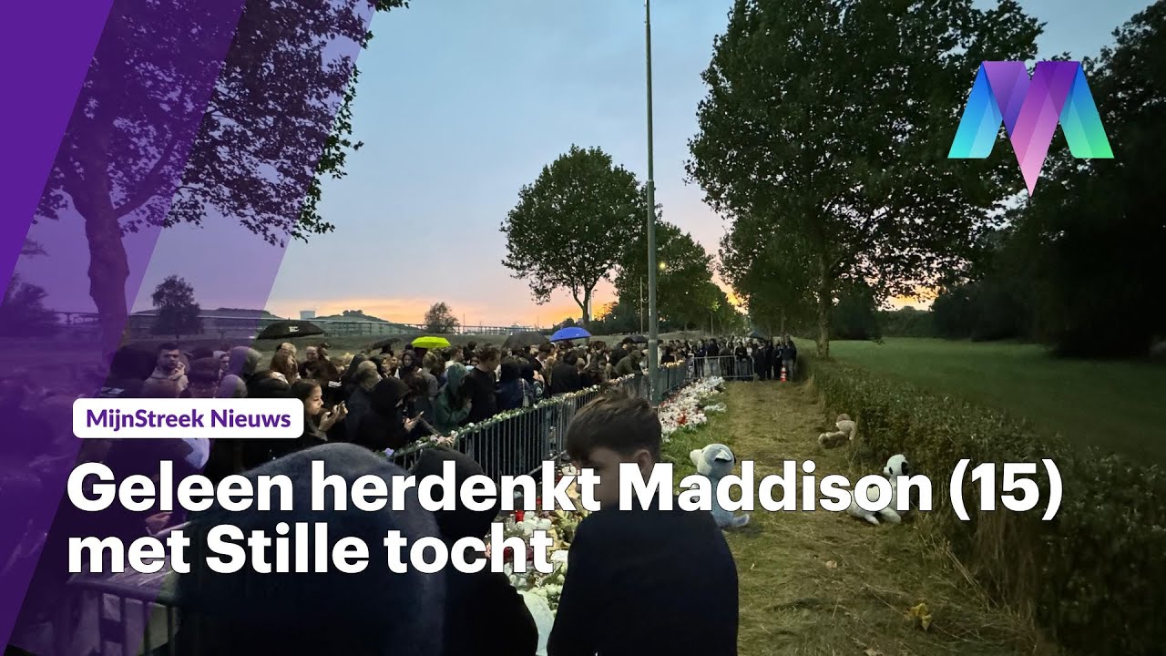 Honderden mensen bij stille tocht voor Maddison (15) die omkwam bij ongeval Geleen