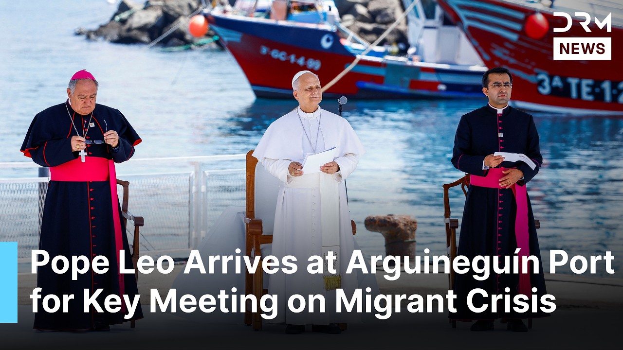 JUST IN: Pope Leo XIV Arrives at Arguinegu&iacute;n Port for Key Meeting on Migrant Crisis | AK1B