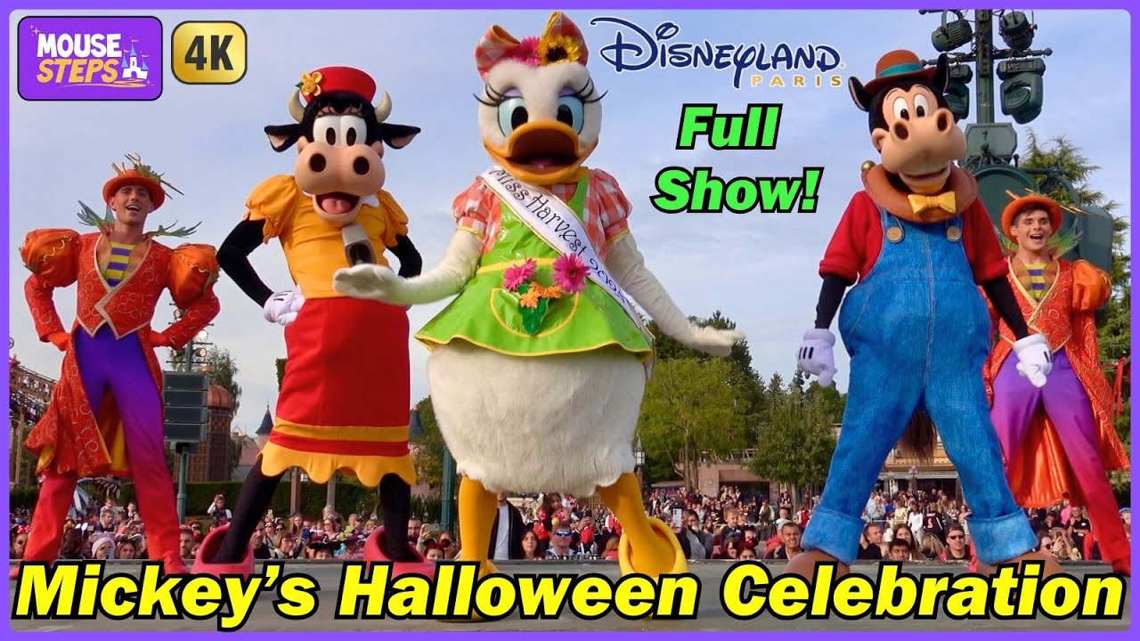 Mickey’s Halloween Celebration Parade 2025 at Disneyland Paris - Stage w/ Daisy, Clarabelle & More!