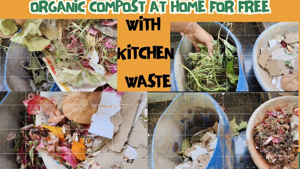 Home made kitchen waste compost | Make compost easily at home |simple and easy kitchen waste compost