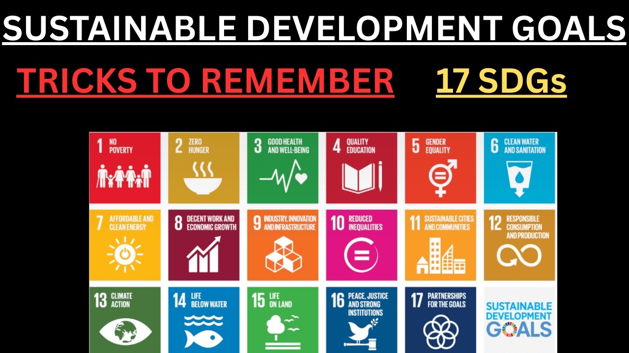 TRICKS TO REMEMBER SUSTAINABLE DEVELOPMENT GOALS (SDGs) I 17 SDGs I IMPORTANT FOR GR D , NTPC EXAMS