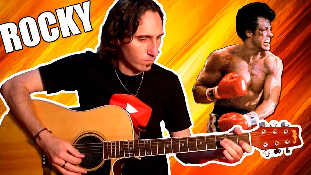 How To Play Rocky Balboa Theme Song | Very Easy For Acoustic Guitar! TCDG