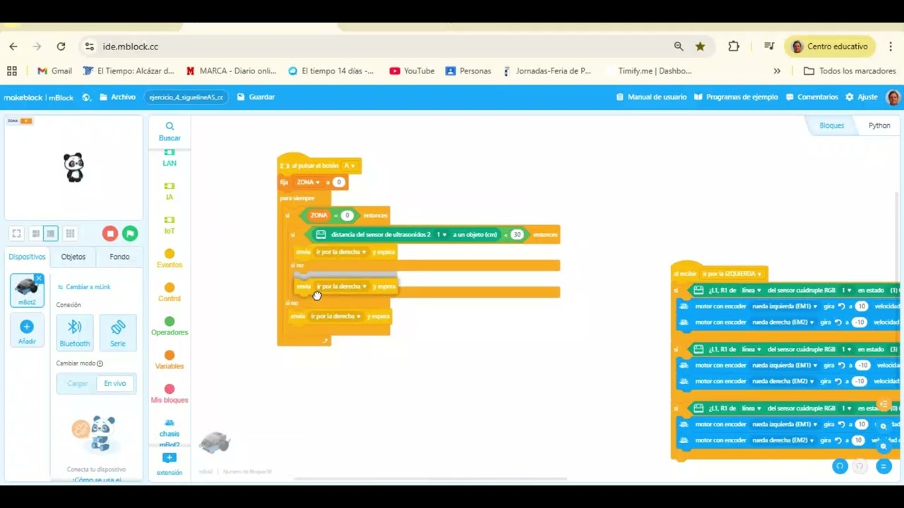TUTORIAL EJERCICIO 4 TECNOLOGÍA MBOT2