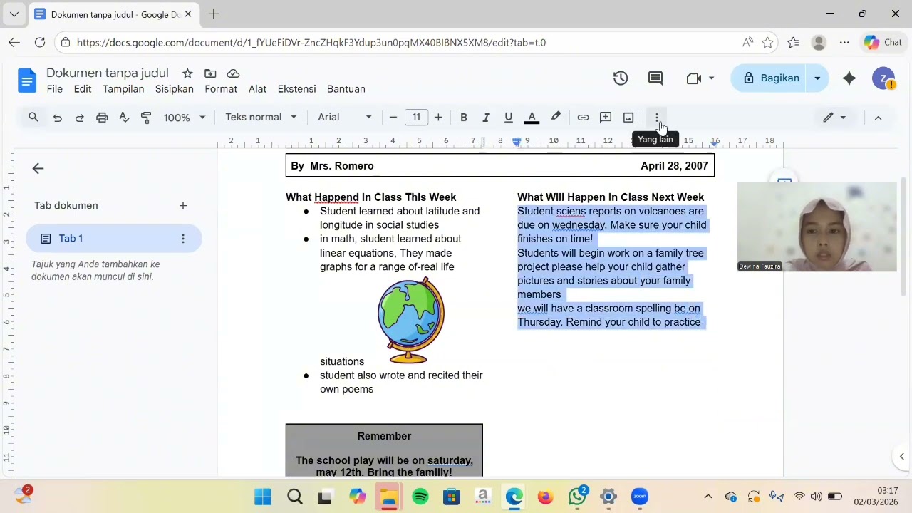 TUTORIAL PEMBUATAN NEWSLETTER PADA GOOGLE DOKUMEN