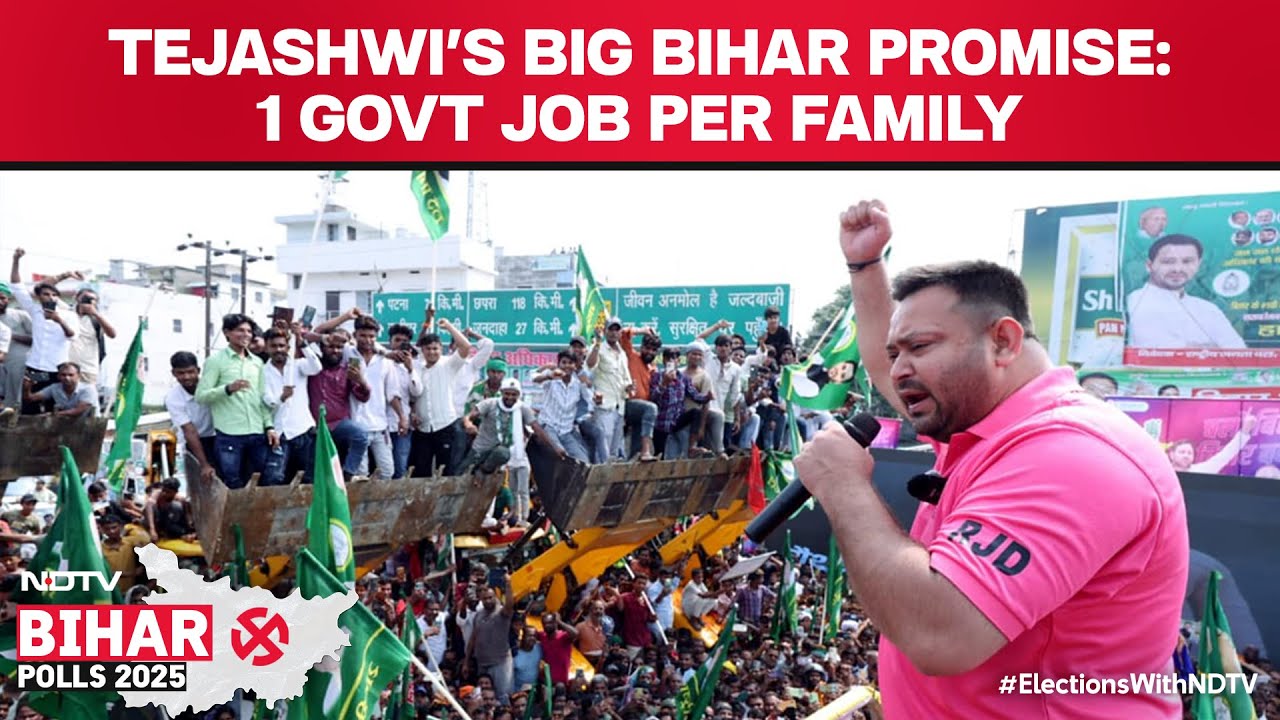 Bihar Elections 2025 | Tejashwi Yadav's Big Bihar Poll Promise: 1 Government Job Per Family