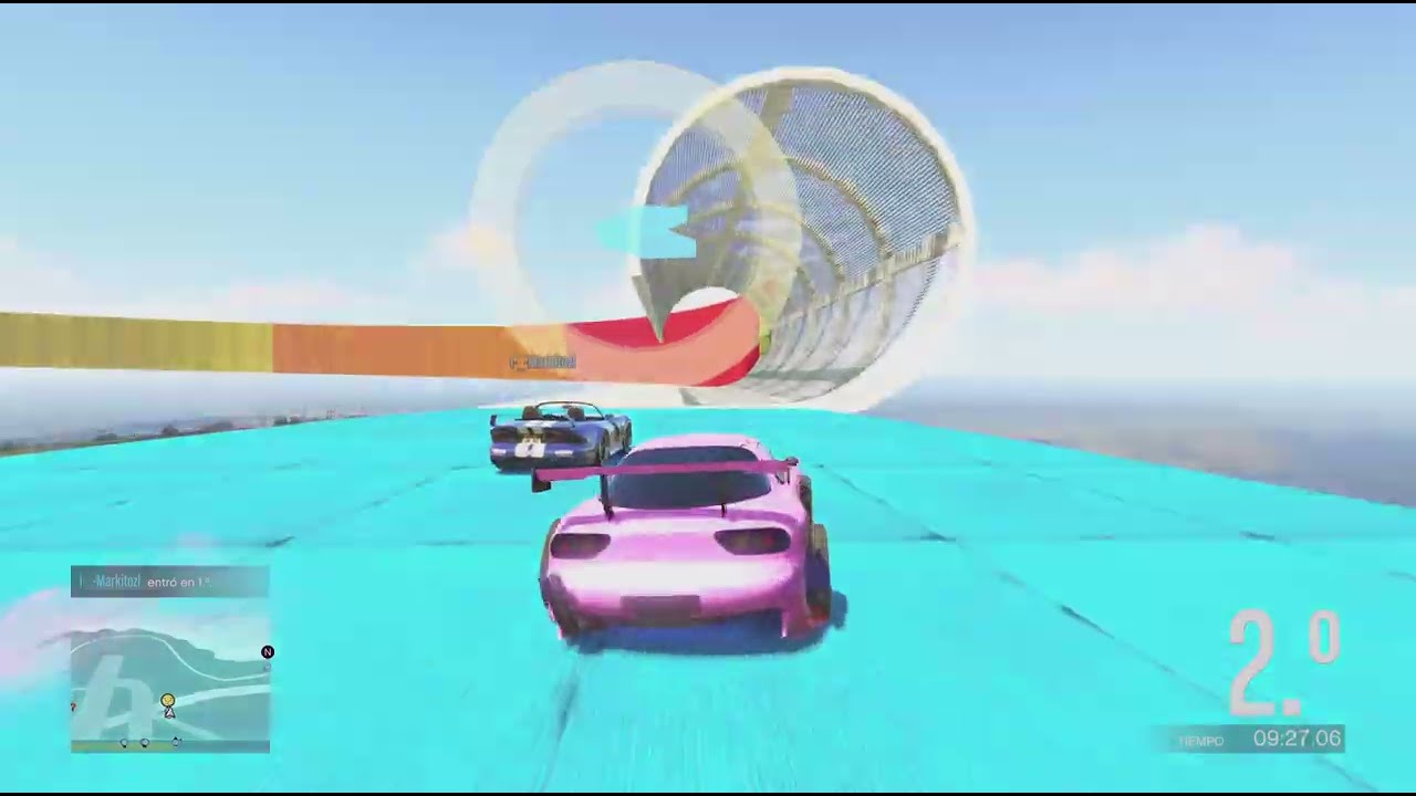 Nueva Carrera acrobática con coches aleatorios papá ggg GTA V online 😱
