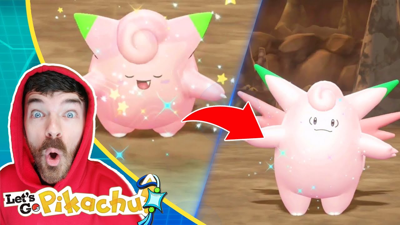 Shiny Clefairy & Shiny Clefable Catch Reaction | Pokemon Let's Go Pikachu Extreme Shiny Living Dex