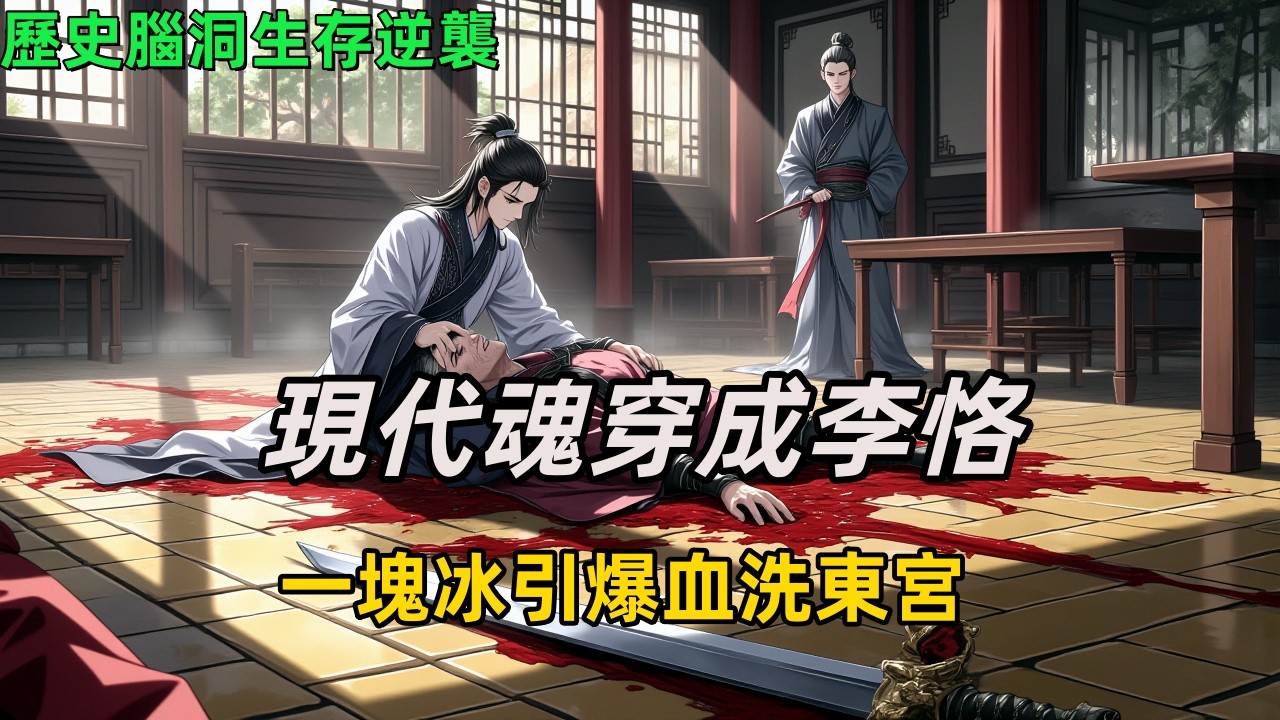 《現代魂穿成李恪：一塊冰引爆血洗東宮》穿成蜀王李恪。想躺平。一塊冰，一條命。太子殺我僕，血濺長安街。現代魂醒。知歷史，破宿命。以暴制暴，逆襲貞觀。尊嚴？搶來的。這場死鬥，不死不休。