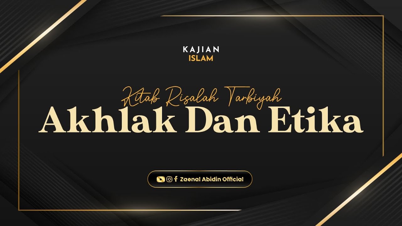 [LIVE] KITAB RISALAH TARBIYAH AKHLAK DAN ETIKA | Ustadz Dr. Zaenal Abidin, Lc., M.M. حفظه الله