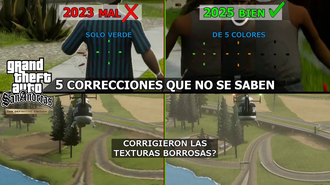 5 Correcciones y Cambios que nadie Mostr&oacute;, de GTA San Andreas Definitivo