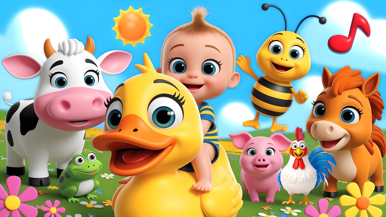 🎶 Abejita Chiquitita 🐝, El Patito Feliz 🐥, Sapito 🐸,  El Gallo 🐔 & Lola 🐮🐴🐷👶 &ndash; Kids Songs 1 Hour Mix