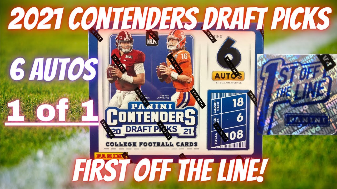 NEW RELEASE! 2021 Contenders Draft Picks Football FOTL. 6 Autos and a 1 of 1 Hit!!!