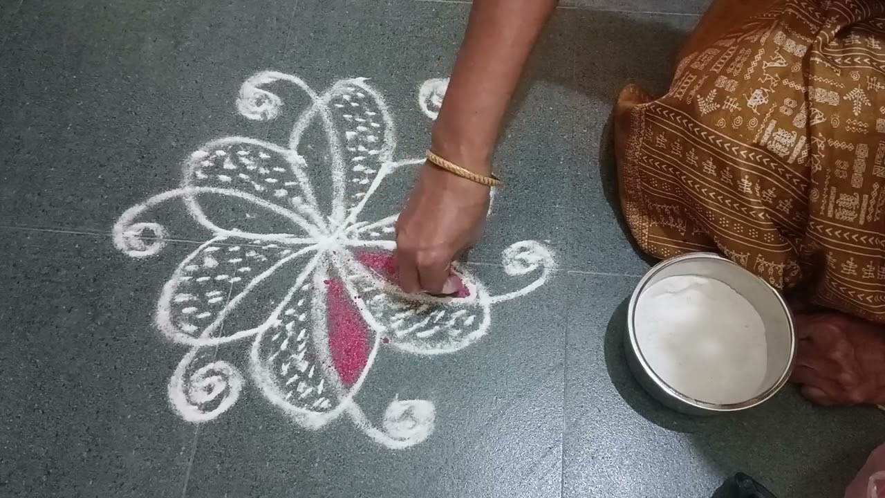 🌺5.3 dots simple &easy pookalam #dailykolam #kolam 