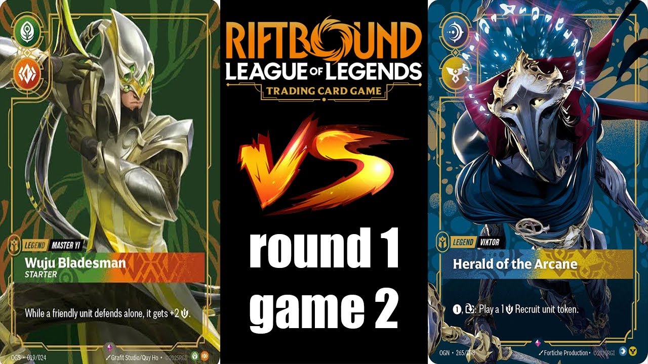 RIFTBOUND TOURNAMENT GAMEPLAY - ROUND 1 GAME 2 : MASTER YI VS VIKTOR NEXUS NIGHT AT LOBO CARDS