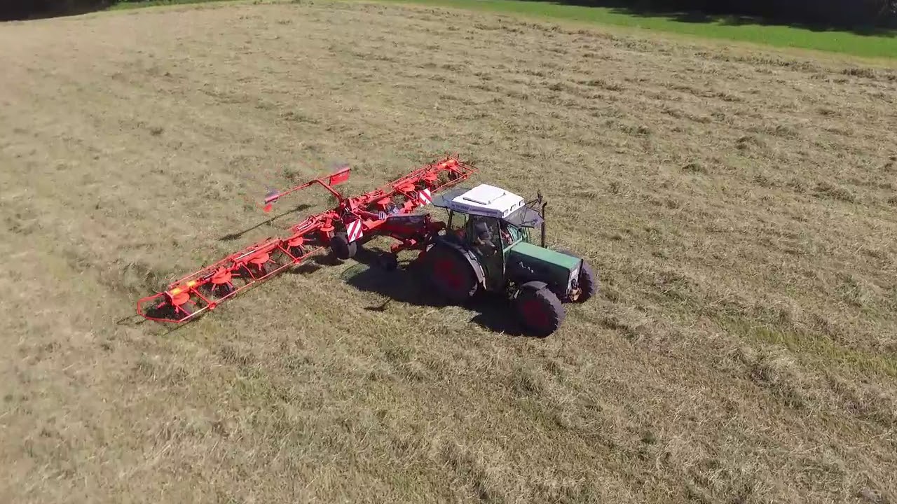 Heu wenden mit Fendt 280s und Kuhn GF 10802 Gii Digidrive