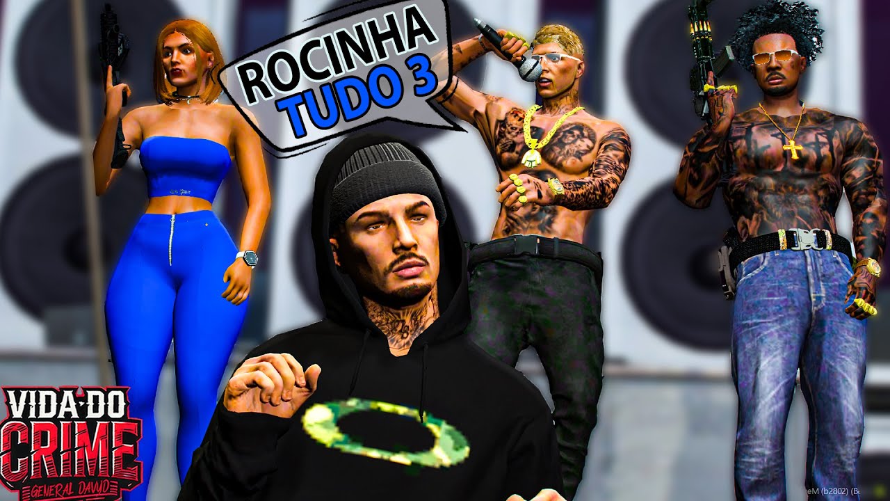 GTA 5 : VIDA DO CRIME - INVADIMOS O BAILE DA ROCINHA E O KASKATA TAVA CANTANDO TUDO 3 - EP.75